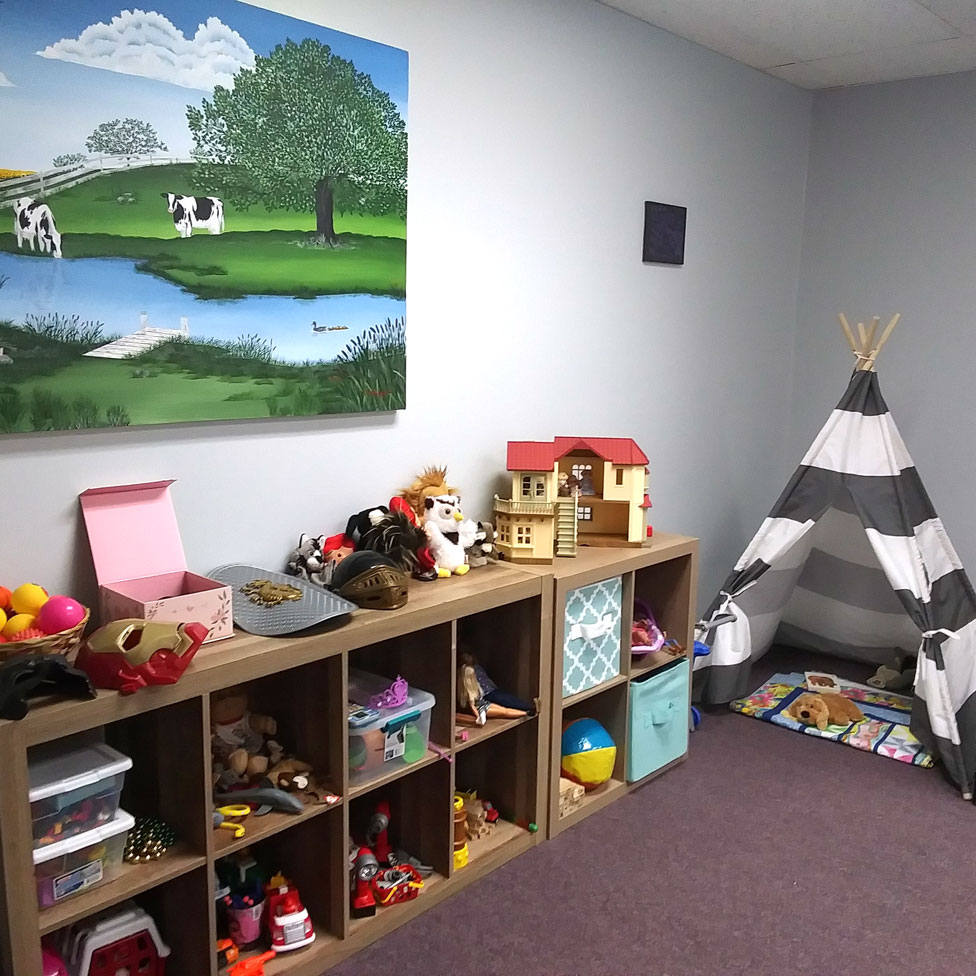 Play therapy room at Jenn Lowe Therapy